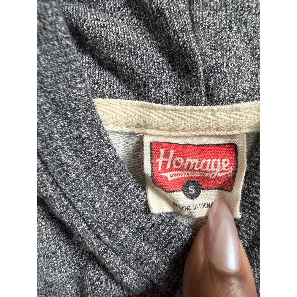 Homage Ohio State Football Hoodie Women S Gray Raglan Sweatshirt Buckeyes Sporty - Picture 6 of 7